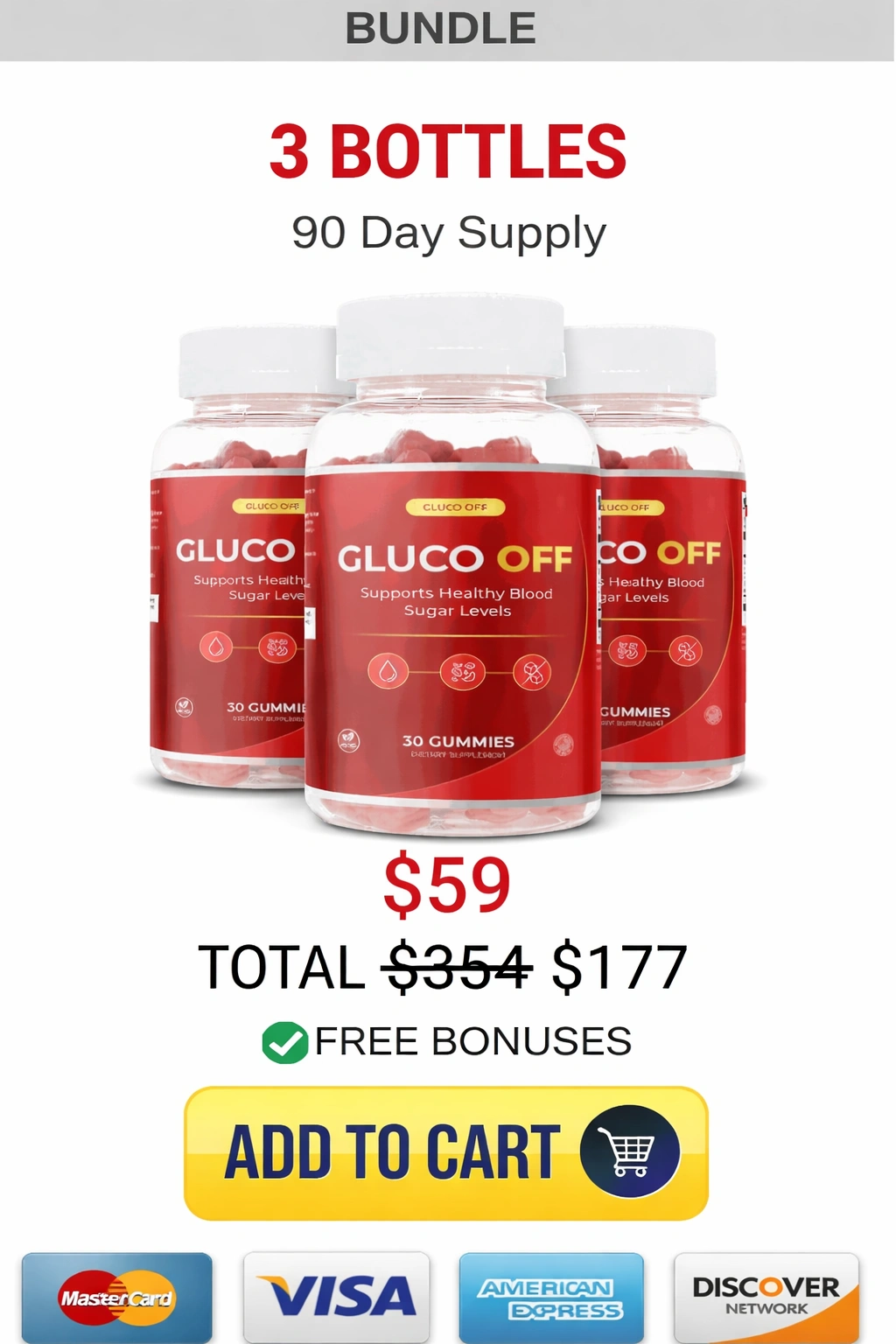 Gluco OFF - 3 Bottle
